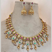 Jewel Addiction Gold Plated Pota Stone Necklace Set