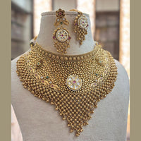 Jewel Addiction Gold Plated Pota Stone Necklace Set