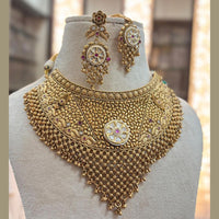 Jewel Addiction Gold Plated Pota Stone Necklace Set