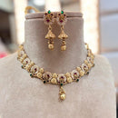 Jewel Addiction Gold Plated Pota Stone Necklace Set