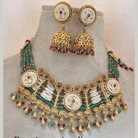 Jewel Addiction Gold Plated Pota Stone Necklace Set