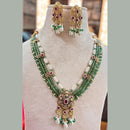 Jewel Addiction Gold Plated Pota Stone And Pearls Necklace Set