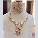 Jewel Addiction Gold Plated Polki Kundan Stone Necklace Set