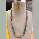 Jewel Addiction Gold Plated Pota Stone And Pearls Long Necklace Set