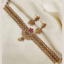 Jewel Addiction Gold Plated Pota Stone And Beads Choker Necklace Set