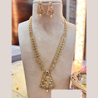 Jewel Addiction Gold Plated Pota Stone And Beads Long Necklace Set