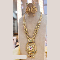 Jewel Addiction Gold Plated Pota Stone And Beads Long Necklace Set