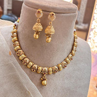 Jewel Addiction Copper Gold Pota Stone Necklace Set