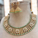 Jewel Addiction Copper Gold Pota Stone And Pearls Necklace Set
