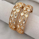 Jewel Addiction Gold Plated Kundan Stone Bangles Set