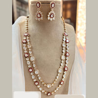 Jewel Addiction Designer Gold Plated Kundan And Meenakari Long Necklace Set