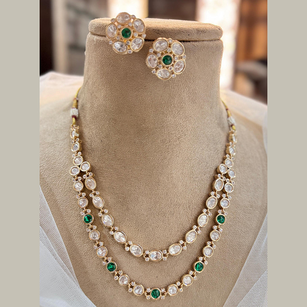 Jewel Addiction Designer Gold Plated Kundan Necklace Set