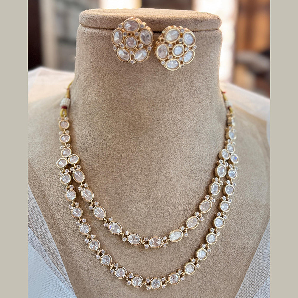 Jewel Addiction Designer Gold Plated Kundan Necklace Set