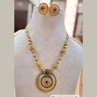 Jewel Addiction Elegant Gold Plated Pota Stone Necklace Set