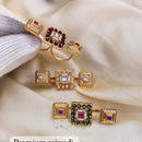 Jewel Addiction Exclusive Designer Gold Plated Pota and Pearl Ring