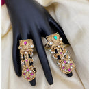 Jewel Addiction Exclusive Designer Gold Plated Pota and Pearl Ring