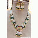 Jewel Addiction Elegant Gold Plated Pota And Pearl Necklace Set