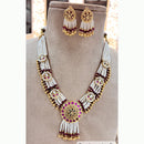 Jewel Addiction Elegant Gold Plated Pota And Pearl Necklace Set