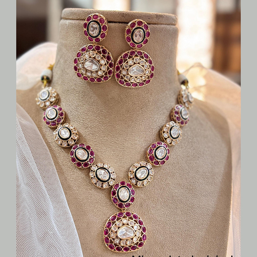 Jewel AddictionGold Polki Kundan Traditional Charm with Modern Elegance Necklace Set