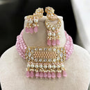 Jewel Addiction Gold Plated Polki Kundan And Pearl Choker Necklace Set