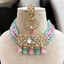 Jewel Addiction Gold Plated Polki Kundan And Pearl Choker Necklace Set