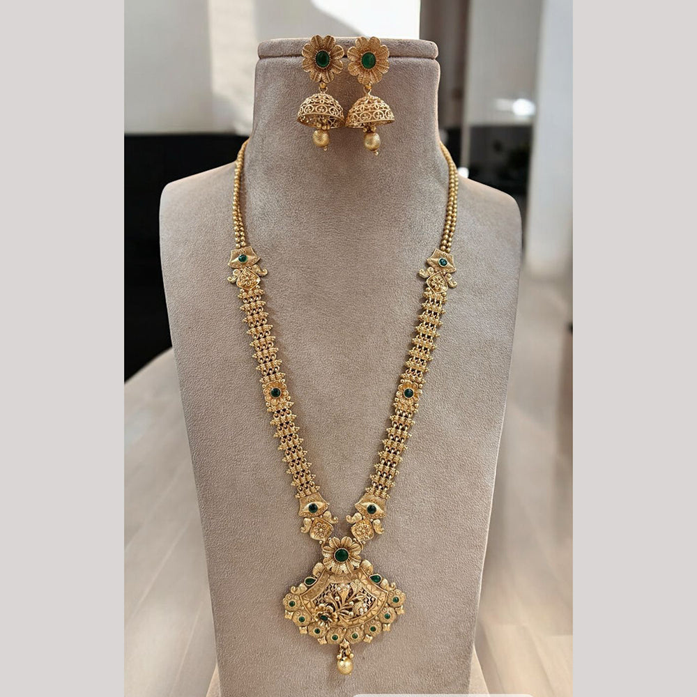 Jewel Addiction Gold Plated with Pota Sparkle Ethnic Glam Long Necklace Set