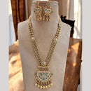 Jewel Addiction Gold Plated with Pota Sparkle Ethnic Glam Long Necklace Set