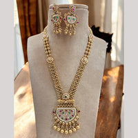 Jewel Addiction Gold Plated with Pota Sparkle Ethnic Glam Long Necklace Set
