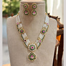 Jewel Addiction Designer Gold Plated Kundan & Pearls Necklace Set