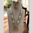 Jewel Addiction Designer Gold Plated Kundan & Pearls Long Necklace Set