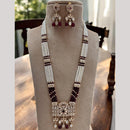 Jewel Addiction Designer Gold Plated Kundan & Pearls Long Necklace Set