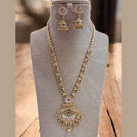 Jewel Addiction Ethnic Gold Plated Pota Stones Meenakari Style for Bridesmaids & Festive Occasions Long Necklace Set