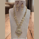 Jewel Addiction Ethnic Gold Plated Pota Stones Style for Bridesmaids & Festive Occasions Long Necklace Set