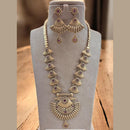 Jewel Addiction Ethnic Gold Plated Pota Stones Style for Bridesmaids & Festive Occasions Long Necklace Set