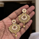 Jewel Addiction Elegant Gold Plated Pota Stone Dangler Earrings
