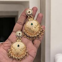 Jewel Addiction Elegant Gold Plated Pota Stone Dangler Earrings