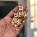 Jewel Addiction Elegant Gold Plated Pota Stone Dangler Earrings