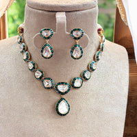 Jewel Addiction Gold Plated Polki Kundan Necklace Set