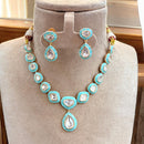 Jewel Addiction Gold Plated Polki Kundan Necklace Set