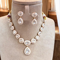 Jewel Addiction Gold Plated Polki Kundan Necklace Set