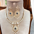 Jewel Addiction Gold Plated Polki Kundan Necklace Set