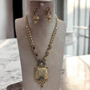 Jewel Addiction Gold Plated Pota Stone Long Necklace Set