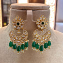 Jewel Addiction Gold Plated Polki kundan Stone And Beads Dangler Earrings
