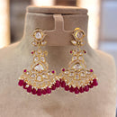 Jewel Addiction Gold Plated Polki kundan Stone And Beads Dangler Earrings