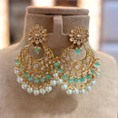 Jewel Addiction Gold Plated Polki kundan Stone And Beads Dangler Earrings
