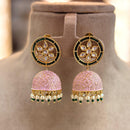 Jewel Addiction Gold Plated Kundan Stone And Beads Meenakari Jhumki Earrings