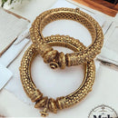 Jewel Addiction Gold Plated Pota Openable Bangle Set