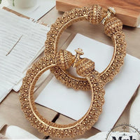 Jewel Addiction Gold Plated Pota Openable Bangle Set