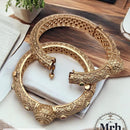 Jewel Addiction Gold Plated Pota Openable Bangle Set