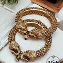 Jewel Addiction Gold Plated Pota Openable Bangle Set